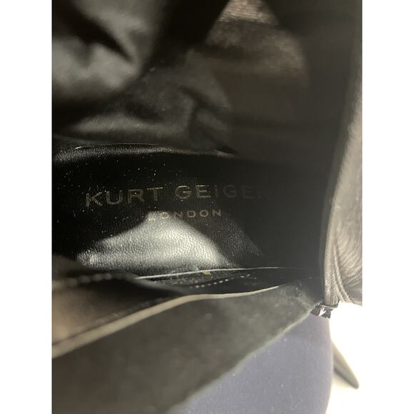KURT GEIGER LONDON Vito Over-The-Knee Boots In Black Leather Sz EU 37 US 6.5 - Picture 6 of 6